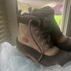 The North Face Brown and Tan Hiking/Snow Boots